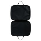 Папка с ручками текстильная А4, 350×270×20 мм, Calligrata «Офис», нейлон 600D, двуцветный кант, чёрная - Фото 3