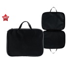 Папка с ручками текстильная А4, 350×270×20 мм, Calligrata «Офис», нейлон 600D, двуцветный кант, чёрная - Фото 3