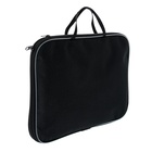 Папка с ручками текстильная А4, 350×270×20 мм, Calligrata «Офис», нейлон 600D, двуцветный кант, чёрная - Фото 4