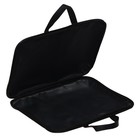 Папка с ручками текстильная А4, 350×270×20 мм, Calligrata «Офис», нейлон 600D, двуцветный кант, чёрная - Фото 4