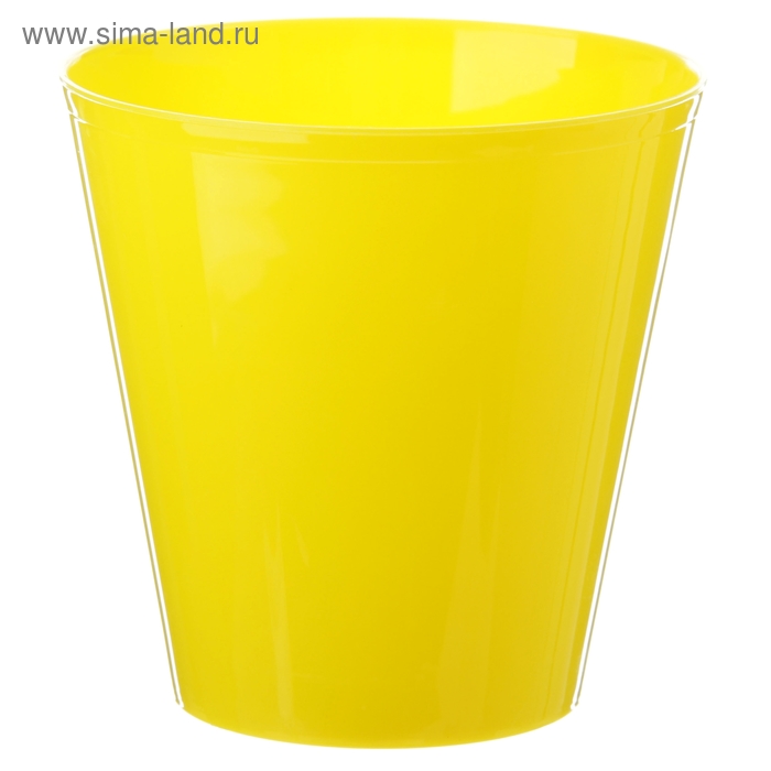 Стакан пластиковый 400 мл, цвет желтый - Фото 1