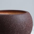 Горшок для цветов "Шар", шёлк, шоколад, керамика, 2 л - Фото 3