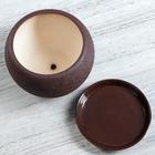 Горшок для цветов "Шар", шёлк, шоколад, керамика, 2 л - Фото 2