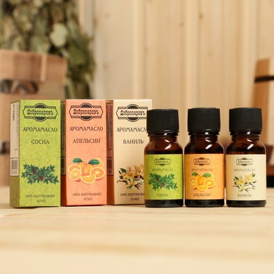 Эфирное масло по 10 мл Добропаровъ, микс ароматов: Ваниль, Апельсин, Сосна