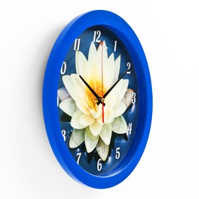 Часы настенные, d=28 см, интерьерные, «Кувшинка», бесшумные