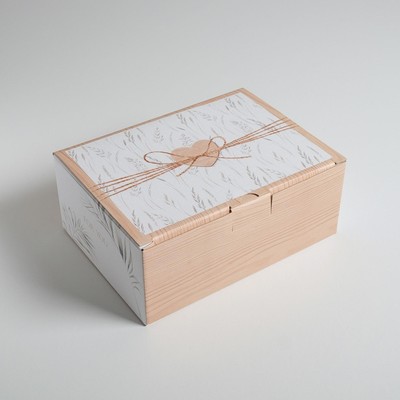 Коробка‒пенал, упаковка подарочная, «For you», 26 х 19 х 10 см