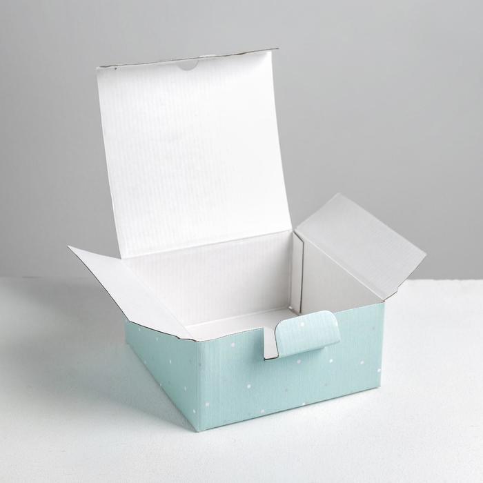 Коробка‒пенал, упаковка подарочная, «Приятных моментов», 15 х 15 х 7 см - фото 1908422644