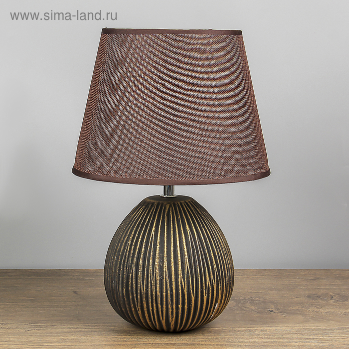 Лампа настольная с абажуром Е14 40Вт 220В "Шар жизни" черный 22х22х34см - Фото 1