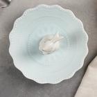 Блюдце «Кружева Кролик», d=15 см, цвет голубой - Фото 2