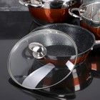 Набор посуды «Сан», 4 предмета: кастрюли 5,1/3,2 л, ковш 1,6 л, сотейник с антипригарным покрытием 3,4 л - Фото 6