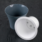 Горшок со вставкой «Сити», 1,3 л, цвет антрацит - фото 28083775