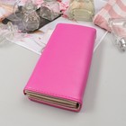 Кошелёк женский, 2 отдела на клапане, цвет розовый - Фото 2