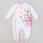 Комбинезон Крошка Я "Маленький цветочек" рост 86-92 см, ( р-р 28), белый - Фото 1