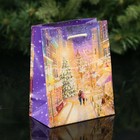 Пакет подарочный «Рождественская ночь», премиум, 11.5 х 14.5 х 6.5 см - Фото 1