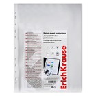 Файл - вкладыш ErichKrause Fizzy Clear, А4, 30 мкм, прозрачный, тиснение «апельсиновая корка», вертикальный, вмещает до 50 листов, 100 штук - Фото 4