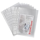 Файл - вкладыш ErichKrause Fizzy Clear, А4, 30 мкм, прозрачный, тиснение «апельсиновая корка», вертикальный, вмещает до 50 листов, 100 штук - Фото 3