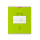 Тетрадь 24 листа в клетку, ErichKrause «Классика Bright», зелёная 4051878