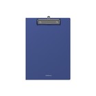 Папка-планшет с зажимом А4, 1.3 мм, ErichKrause Matt Classic, пластиковая, с внутренним карманом, синий - фото 8430756