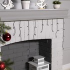 УЦЕНКА Гирлянда «Бахрома», 3×0.5 м, IP20, 80 LED, 220 В, 8 режимов, тёмная нить, свечение мульти - Фото 9