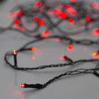 УЦЕНКА Гирлянда «Нить» 5 м, IP20, тёмная нить, 50 LED, 8 режимов, 220 В, свечение красное - Фото 2