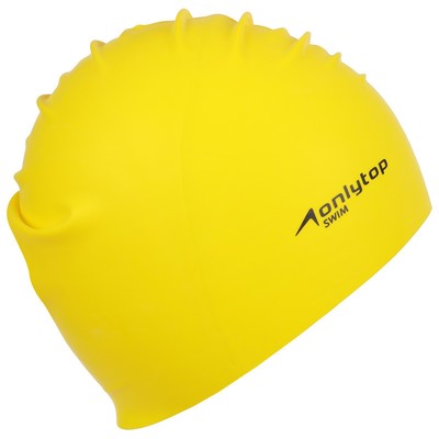 Шапочка для плавания взрослая ONLYTOP Swim, резиновая, обхват 54-60 см, МИКС