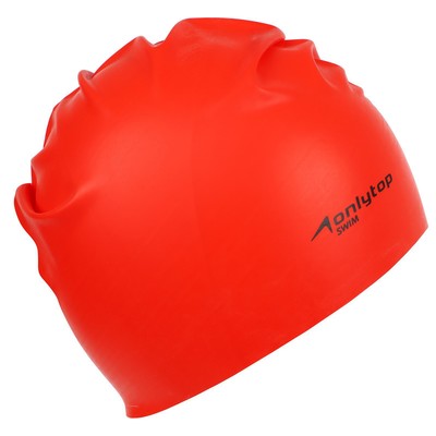 Шапочка для плавания взрослая ONLYTOP Swim, резиновая, обхват 54-60 см, МИКС