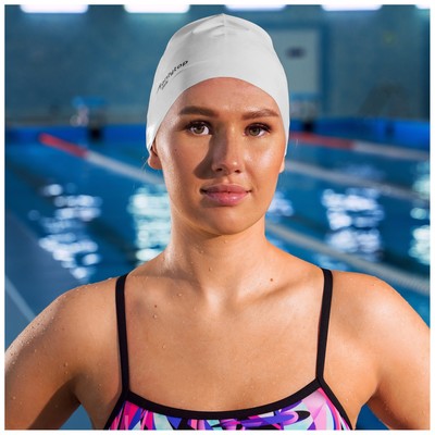 Шапочка для плавания взрослая ONLYTOP Swim, резиновая, обхват 54-60 см, МИКС