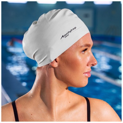 Шапочка для плавания взрослая ONLYTOP Swim, резиновая, обхват 54-60 см, МИКС