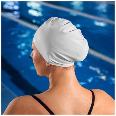 Шапочка для плавания взрослая ONLYTOP Swim, резиновая, обхват 54-60 см, МИКС