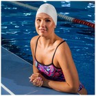 Шапочка для плавания взрослая ONLYTOP Swim, резиновая, обхват 54-60 см, цвета МИКС - фото 3826372