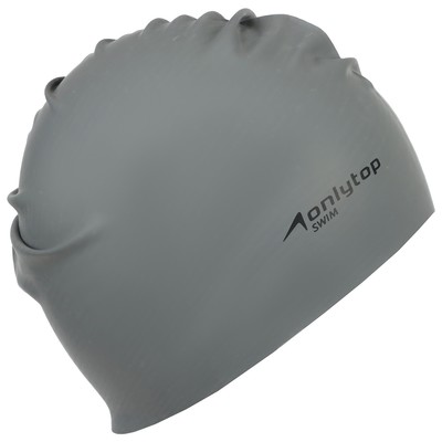 Шапочка для плавания взрослая ONLYTOP Swim, резиновая, обхват 54-60 см, МИКС