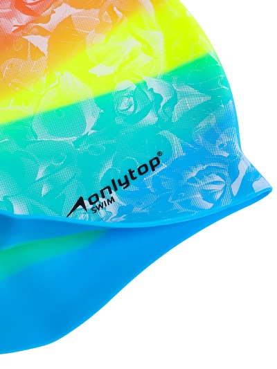Шапочка для плавания взрослая ONLYTOP Swim, силиконовая, обхват 54-60 см, МИКС