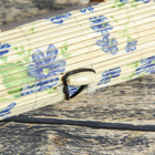 Шкатулка соломка с окошком "Синие цветы" 5х11х5 см - Фото 3
