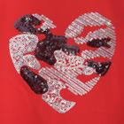 Джемпер для девочки MINAKU «Сердечко», рост 110-116 см, цвет красный - Фото 7