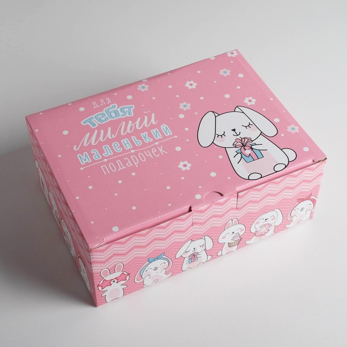 Коробка‒пенал, упаковка подарочная, «Милый маленький подарочек», 26 х 19 х 10 см - фото 1908422995