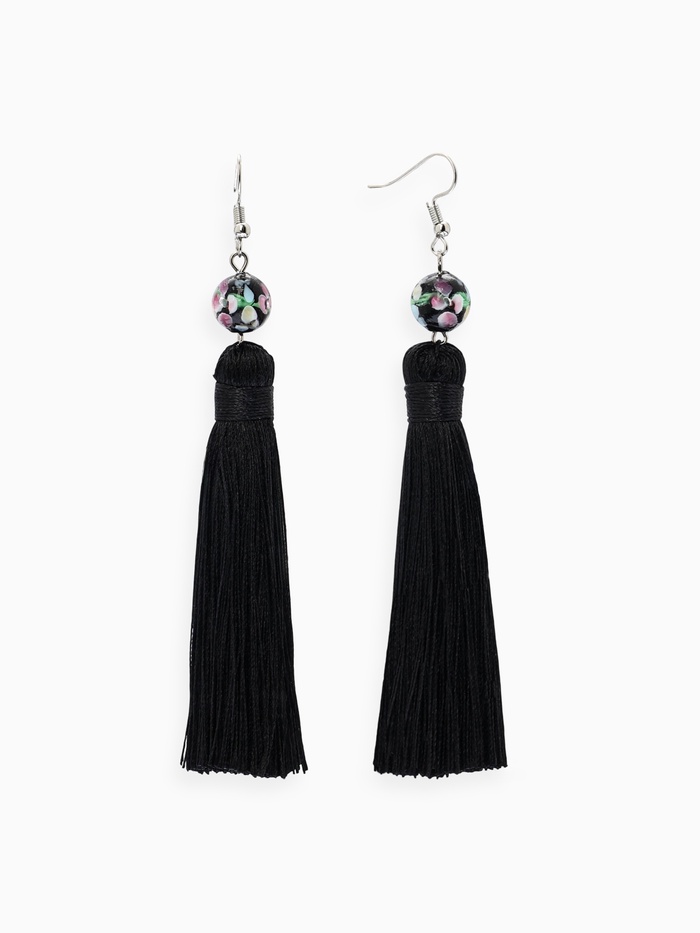 Серьги ассорти «Кисти», муранское стекло, чёрные, L кисти 8.5 см - Фото 1