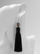 Серьги ассорти «Кисти», муранское стекло, чёрные, L кисти 8.5 см - Фото 2