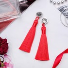 Клипсы для ушей QF «Кисти», цвет ярко-красный, L кисти 7 см - Фото 3