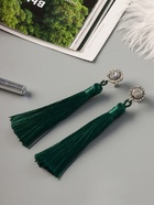 Клипсы для ушей QF «Кисти», цвет изумрудный, L кисти 7 см - Фото 4