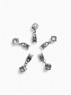 Шарм подвеска «Кубик», белый в серебре - Фото 4