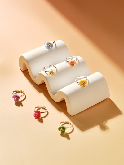 Кольцо «Выбражулька. Орхидея», МИКС в серебре, безразмерное