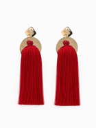 Серьги ассорти «Кисти» хинди, цвет бордовый в золоте, L кисти 6.5 см - Фото 3