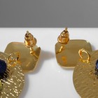 Серьги ассорти «Кисти» хинди, цвет тёмно-синий в золоте, L кисти 9 см - фото 8431012