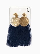 Серьги ассорти «Кисти» хинди, цвет тёмно-синий в золоте, L кисти 9 см - Фото 3