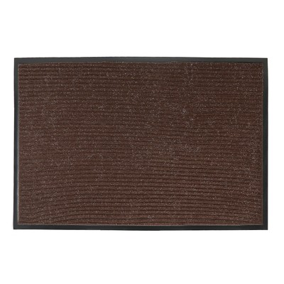 Коврик придверный влаговпитывающий ребристый «Стандарт», 60×90 см, цвет коричневый
