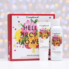 Подарочный наборм Hello Tropic Flowers №1401: Гель для душа 200 мл, Крем для рук 80 мл 4069278