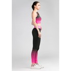 женский костюм топ+легинсы, р. 42-44, цв. розовый градиент, 88% полиамид, 12% эластан - Фото 4