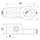 Соединитель угловой для 3-х труб «Система Джокер», R=43, хромированный - Фото 3