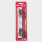 Держатель для швабр Доляна, 2 отделения, с крючком 22×2.5×5 см, цвет белый - Фото 6