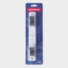 Держатель для швабр Доляна, 2 отделения, с крючком 22×2.5×5 см, цвет белый - Фото 5